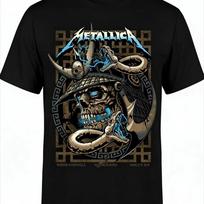 Metallica gyvatės marškinėliai, Retro žaibo rašto vyriški marškinėliai, Atsitiktiniai medvilniniai muzikos atributai gerbėjams, Idealiai tinka roko festivaliams ir kasdieniam dėvėjimui 4XL