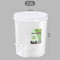 3.5L/5L Large Water Dispenser with Faucet Cold Water Bucket Fridge Beverage Drink Dispenser Plastic Fruit Juice Container
