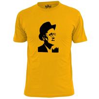 Mens James Joyce Silhouette T shirt Poet Novelist Ulysses L