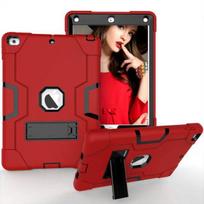 2025 iPad Air 11 Model B S9 FE 10.2 Silicone Anti-drop Tablet Case iPad Mini 1/2/3 universal raudona + juoda spalva