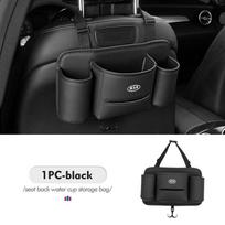 Car Seat Middle Armrest Leather Hanging Organize Storage Bag For KIA Cerato Proceed Venga Stonic Picanto Sorento Stinger