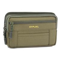 Bum Bag Men Waist Pack Multi-Compartment Men Wallet Pouch Mobile Phone Bags  Coin Purse žalia