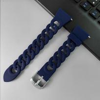 20mm/22mm Silicone band For Amazfit bip/6/5/GTR 4/3 Pro 42mm/47mm/GTR2/stratos 2/3 Watch Bracelet Amazfit GTS 4/2/2e Mini straps 20mm watch band tamsiai mėlyna spalva