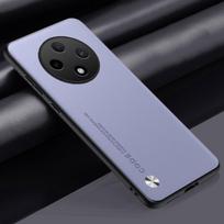 Luxury PU Leather Case For OPPO A3 Pro 5G Back Cover Matte Silicone Shockproof Full Protection Phone Case For OPPO A3Pro Coque For OPPO A3 Pro 5G šviesiai violetinė spalva