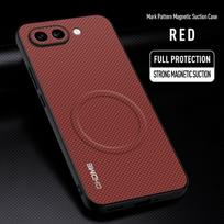 For Google Pixel 9A Case Luxury Car Magnetic Holder Phone Case For Google Pixel 9A 5G Pixel9A TPU Silicone Shockproof Back Cover For Pixel 9A raudona