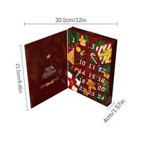 Christmas Advent Filling Box 24-Day Fillable Reusable Christmas Countdown Holiday Decor For Birthdays Valentine's Day Children 24pcs raudona