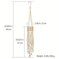 Crystal Suncatcher 19.7 Inches Rainbow Maker Art Decoration Wind Chimes for Home Living Room Window Outdoor Garden Patio Balcony juoda