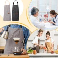 Aprons With Pockets 2 Pieces Household Chores Wear Kitchen Apron With Double Pockets For Waiters Nail Technicians Stylist Baking China Mainland