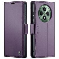 For OPPO Reno12/12 Pro 5G/Reno12F 4G/5G/12FS 5G Case With Card Holder, Wallet Case with RFID Blocking,Durable Leather Cover For OPPO Reno12 5G violetinė