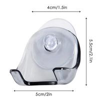 1PC Suction Cup Razor Holder Suction Cup Shaver Storage Rack Shower Razor Holder Shaver Holder Removable & Reusable Suction Hook pilka spalva