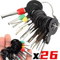 Car Pin Extractor Terminal Removal Tool 18/26pcs Ejector Kit Wiring Crimp Connector Puller Plug Repair Hand Tool Accessories 21pcs