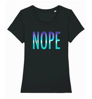 NOPE Womens T-Shirt Mens Womens Tees Top Neon Funny Sarcasm Humour Slogan L