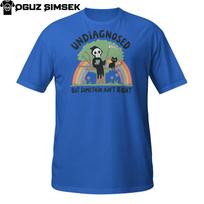 Undiagnosed Grim Reaper Funny Skeleton T-Shirt Mens Womens Tees Top | Rainbow Mental Health XL