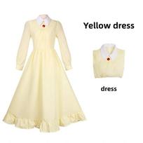 Japanese Anime Movie Howl Sophie Cosplay Costume Blue Yellow Green Maid Dress Apron Wig Woman Cute Halloween Carnival Suit S&Sophie