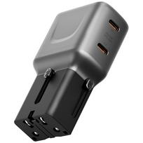 Ładowarka Sieciowa Energea Travelgo Adapter 45 2Xusb-C 45W Grafitowo-Czarny