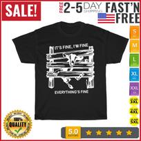 goat it's fine i'm fine everything is fine Vintage T Shirt Mens Womens Tees Top Men Women Fashion NEW M