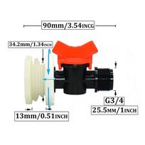 S60 to 3/4  Male Thread IBC Tank Adapter Outdoor Rainwater Collection Bucket Coupler Water Aquarium Tap Replacement Drainage Fit