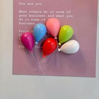 6pcs Creative Cute Color Macaron Balloon Refrigerator Sticker Magnetic White Board Message Board Magnet Home Decoration