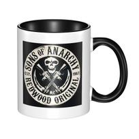Sons Of Anarchys Skull Horror Tv Movie Mug Funny Ceramic Coffee Cups Tea Mugs Milk Cup Drinkware Gift for Woman Man One Size