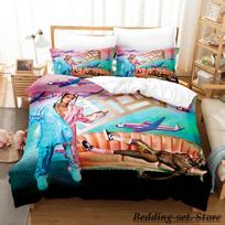 New Sexy Karol G Bedding Set Cartoon Anime Three-Piece Set Adult Kid Bedroom Duvetcover Sets 3D Kawaii Girls Karol G Bedding EU single(135x200cm)