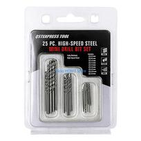 A5YD 20/25Pcs Precisions Mini Twist Drill Bit Set for Wood Plastic and Metal Drilling