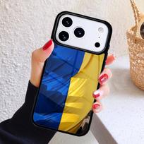 U-kraine Heart Shaped Flag Phone Case For iPhone 17 Air 16 15 14 13 12 11 Pro Max Plus iPhone 16 Pro Max