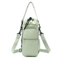 Adjustable Strap Thermos Cup Sleeve Insulated Crossbody Water Bottle Bag Lightweight Universal Thermos Bottle Holder žalia