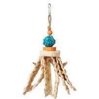 Handmade parrot toys corn husks rattan balls loofah skewers grass woven bird toys gnawing damaging bird entertainment products