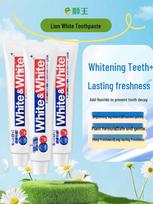 Lion White Teeth Whitening Toothpaste with Baking Soda, 3x150g