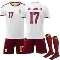 2026 m. FIFA Pasaulio taurė Ispanija Išvykos #17 WILLIAMS JR. Sportinių treniruočių marškinėlių ir kojinių komplektas paaugliams, vaikams, suaugusiems Futbolo aprangos rinkiniai 16