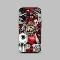Scary Face Eyes Phone Case For iPhone 15,14,13,12,11 Plus,Pro,Max,XR,XS,X,7,8 Plus,SE,Mini Black Silicone Soft iPhone7plus