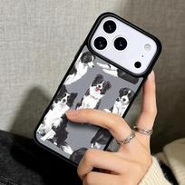 Capa Case for iPhone 17 Air 16 Pro Max 15 Plus 11 13 Mini 14 12 Back Phone Cover Cartoon Border Collie iPhone 13
