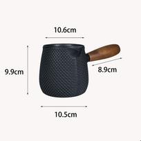 550ml Japanese Cast Iron Teapot with Side Handle Household Simple Kung Fu Teapot Anti-scalding Wooden Handle