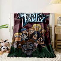 Spiral background with stylized font and animated group of expressive figures. for all seasons blanket lunch break throw gift 80cm x 120cm