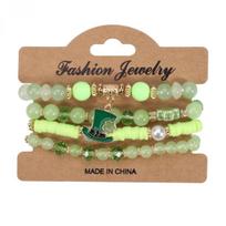 St. Patrick's Day Bracelet for Girls  Green Clover Irish Festival Lucky Letter Bracelet Set