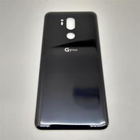 Galinio stiklo baterijos dangtelis, galinės durelės, korpusas, skirti LG G7 ThinQ G710EM, baterijos dangtelis su kameros objektyvo keitimu Black No Lens white