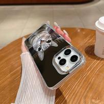 Cute Funny Cat Cats Phone Case For Iphone 17 16 15 14 13 12 11 Pro Max Xr Air Plus Silicone Cover Silver Hard Shell Cover iPhone 16 Pro