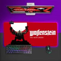 Game A-Wolfenstein Mouse Pad RGB Gaming Mouse Pad Desk Mat HD Gamer Large LED Light XXL MousePads RGB600x300x3mm