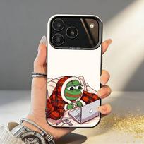 Sad Frog Pepe Funny Cute Phone Case For iPhone17,16,15,14,13,12,11,Pro,MAX White Matte Shockproof Cover iPhone17promax