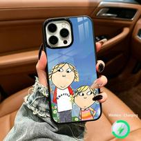 Animation Charlie and Lola For IPhone17 16 15 14 13 12 11 Plus Pro Max Plus Wireless Charger Phone Case iPhone17ProMax
