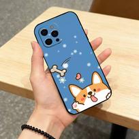 c-Corgi Pet Cute Dog Cartoon  Phone Case For iPhone 17,16,15,14,13,12,11 Plus,Pro Max,XS,Soft Silicone Black Cover iPhone16pro
