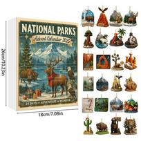 National Parks Holiday Advent Calendar Acrylic Material 24 Components For Party And Gift Giving