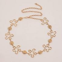 Retro Style Metal Waist Chain With Geometric Line Elements For Ladies Gift auksas