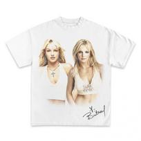 Britney Spears Vintage T Shirt Retro Pop Music Streetwear Graphic Print Cotton Oversized Short Sleeve Tee for Fans S įvairiaspalvis