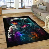 Outer Space Astronaut Universe Cartoon Area Rug – Non-Slip Carpet for Living Room & Bedroom | Home Sofa Decor, Kids Play Mat 60x90cm(23x35in)