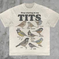 Stop Staring At My Tits Shirt Meme Bird Shirt Vintage Style Unisex T-Shirt Offensive Unisex Tee Inappropriate Funny Gag Gift S įvairiaspalvis
