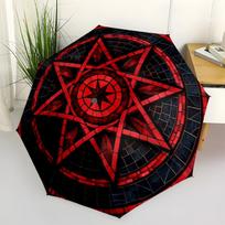 Stained Cute Star Mandala Wall Art Decor Umbrella - Cute Umbrella with Cute Design, Portable 3-Fold Compact Umbrella for Men &