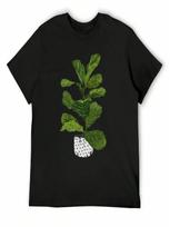 Fiddle Leaf Fig Tree Interior Plant T-Shirt Baggy Shirts Oversized T Shirt Kawaii Clothes Customizeds Tshirts For Men S įvairiaspalvis