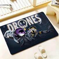 M-Murder Drones Floor Mat Bedroom Living Room Flannel Door Mat Non-Slip Home Decor 40x60cm