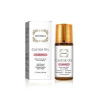 Castor Oil Roll On, Pure for Skin,Brows & Lashes and less mess Castor Oil Packs,Hexane-Free,Cold-Pressed 1.7oz (50mL)